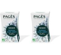 Pagès - Thé Noir BIO Russian Earl Grey - Thé Noir, Bergamote et Citron - Recette Classique et Fruitée - Boîte de 20 Sachets, 100% Végétal (Lot de 2)