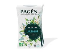 Pagès - Thé Vert BIO Jasmin - Ingrédients 100% Issus de l'Agriculture Biologique - Boîte de 20 Sachets, 100% Végétal