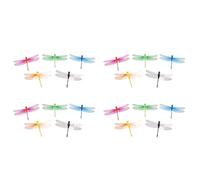 PAGJHRFJG 20 Pcs 8 cm 3D Artificielle Libellules RéFrigéRateur Aimant pour de NoëL DéCoration de Mariage, Couleurs Envoyer AléAtoire