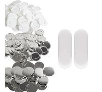 PAGJHRFJG 200 Ensembles de Pièces de Boutons Arrière à Broche de 3 Pouces 75 mm pour Machine à Fabriquer des Boutons, Pièces de Badges à Boutons Ronds DIY