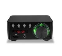 PAGJHRFJG 50W + 50W 100W Amplificateur Bluetooth 5.0 Amplificateur de Puissance Audio Numérique Classe D USB AUX TF Home Cinéma HiFi Stéréo Noir