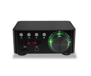 PAGJHRFJG 50W + 50W 100W Amplificateur Bluetooth 5.0 Amplificateur de Puissance Audio Numérique USB AUX TF Home Cinéma HiFi Stéréo Noir