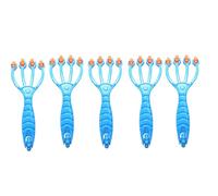PAGJHRFJG 5X Bleu Masseur de Corps en Plastique Roulant de 4 Doigts Massager Soulager la Fatigue une la Jambe de Tête de Hanche de Fesses