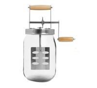 PAGJHRFJG Baratte à Beurre en Verre de 1,5 L, Grande Capacité de 52 Onces Liquides, Baratte à Beurre à Manivelle, Pot, Baratte à Beurre