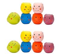 PAGJHRFJG Couineurs pour Chien - Balles de Chien en Latex de Cochon Mignon pour Petits Chiots et Chiens de Taille Moyenne (Lot de 12)