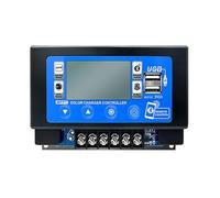 PAGJHRFJG Régulateur de Charge Solaire Bluetooth 60A MPPT avec Affichage LCD Double Support USB Batterie 12V/24V