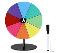 PAGJHRFJG Roue de Prix Effaçable à Sec de 8 Pouces, Roue Rotative pour Prix, Roulette de Table Entièrement en Métal, Roue de la Fortune pour Les Fêtes d'anniversaire