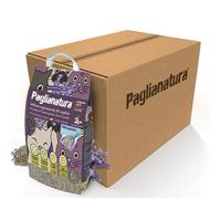 Paglianatura Kit 6 Pièces Litière Agglomérante pour Chat à la Lavande 2,4 Kg / 6 L - Parfum Frais de Lavande, Haute Absorption