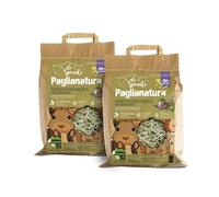 Paglianatura Kit de 2 pièces - 100% Paille de Luzerne - Foin Riche en Calcium et en protéines pour Lapins et rongeurs, Paquet de 600 g.