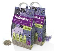Paglianatura Kit de 2 pièces - Litière bioactive à la Lavande pour Chat, 100% Naturelle et compostable, Super absorbante et Anti-Odeur, 2,4 kg/6 litres
