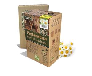 Paglianatura Mountain Hay 600gr avec Camomille dans Un Distributeur - Aliments naturels et aromathérapie pour Lapins et rongeurs
