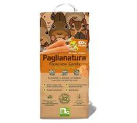 Paglianatura Foin naturel avec carotte 1300g - Aliment riche en fibres et goût pour lapins, rongeurs et petits animaux