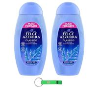 PAGLIERI Felce Azzurra Lot de 2 gels douche Classico/parfum distinctif 400 ml + porte-clés Beni Culinari gratuit