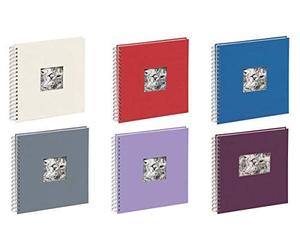 Pagna 12156-06 Album photo à spirales Passepartout avec 50 pages blanches cartonnées, papier cristal et reliure tissée 240 x 250 mm (Bleu) (Import Royaume Uni)