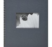 Pagna 12156-10 Album photo à spirales Passepartout avec 50 pages blanches cartonnées, papier cristal et reliure tissée 240 x 250 mm (Gris) (Import Allemagne)