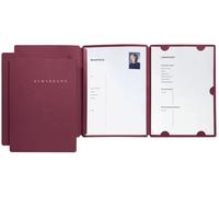 Pagna® 22002-01 Dossier de candidature Select - rouge, 3 compartiments, pince et perforation en demi-lune