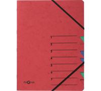 Pagna® 24061-01 Classeur EASY - 7 compartiments, A4, presspahn, 265 g/qm, rouge