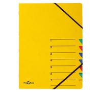 Pagna® 24061-05 Classeur à levier EASY - 7 compartiments, A4, presspahn, 265 g/qm, jaune