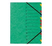 Pagna 24131-03 Trieur A4 Easy en carton avec 12 onglets colorés (Vert)