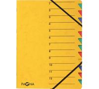 Pagna® 24131-05 Classeur à levier EASY - 12 compartiments, A4, presspahn, 265 g/qm, jaune