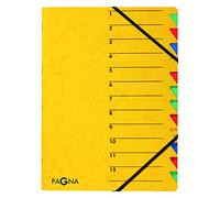 PAGNA Classeur "EASY" DIN A4 Carton 12 compartiments jaune