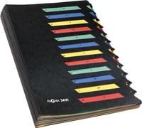 Pagna 24151-04 trieur en carton souple 24 onglets colorés de a à z (noir) Noir G