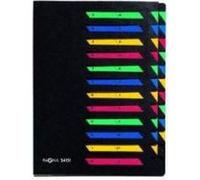 Pagna 24151-04 trieur en carton souple 24 onglets colorés de a à z (noir) Noir G