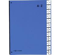 PAGNA Classeur à soufflet 24249-02 carton dur bleu DIN A4 24 compartiments A-Z
