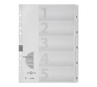 Pagna 31003 8 Lot de 5 intercalaires 1-5 Blanc Format A4