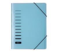 Pagna 40056-02 Trieur en plastique avec 6 onglets colorés et élastiques (Bleu) (Import Allemagne)