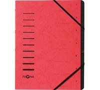 PAGNA 40058-01 Classeur "Sorting File" 7 compartiments rouge