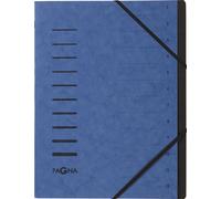 PAGNA Classeur "Sorting File" 12 compartiments 1-12 DIN A4 en carton bleu