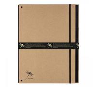 PAGNA Classeur trieur Pur - 7 compartiments A4, carton recyclé recouvert papier kraft noir