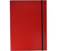 Pagna Boîte pour carnets A4 3 X intérieur se plie avec support élastique, rouge