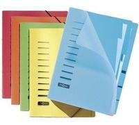PAGNA Trieur en plastique 40056-02 – 6 onglets colorés et élastiques – Bleu A4