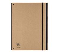 PAGNA Classeur trieur Pur - 7 compartiments A4, carton recyclé recouvert papier kraft noir