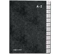 PAGNA Classeur à soufflet 24241-04 carton dur noir DIN A4 Nombre de compartiments: 24 A-Z