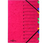 PAGNA Classeur "EASY" DIN A4 Carton 12 compartiments rouge