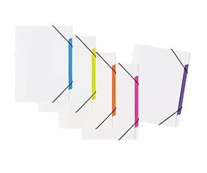 PAGNA Coool White Trend 41814-00 Lot de 5 classeurs en polypropylène 5 compartiments assortis