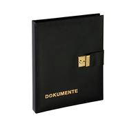 Pagna Document Wallet Soft Synthetic Leather with Flap Lock 4-Ring Mechanism Insert Pocket