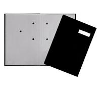 PAGNA Dossier de signature couverture tissu 20 compartiments noir