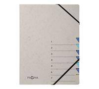 Pagna Easy Gray Trieur 7 Compartiments 7 Positions A4 À Onglets Bleu