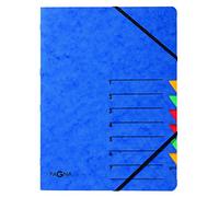 PAGNA Trieur Easy A4 en carton comprimé 7 pièces bleu