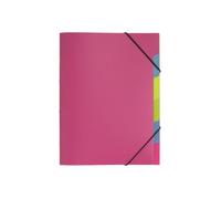 Pagna Funky School Trieur 5 compartiments 5 positions 2 mm A4 à onglets rose foncé