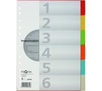 PAGNA Intercalaire en carton DIN A4 6 pièces 6 couleurs