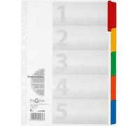 PAGNA Intercalaires A4 31000 Carton 5 touches 5 couleurs Blanc