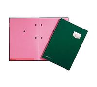 Pagna Lot de 10 porte-signatures de luxe avec couverture en plastique de qualité supérieure, dos extensible, carton rose