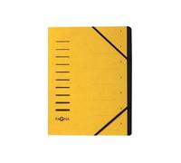 Pagna Office - Trieur - 7 Compartiments - 7 Positions - 5 Mm - A4 - À Onglets - Jaune