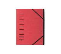 Pagna Office - Trieur - 7 Compartiments - 7 Positions - 5 Mm - A4 - À Onglets - Rouge