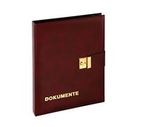 Pagna Porte-documents en cuir synthétique souple avec fermeture à sangle 4 anneaux